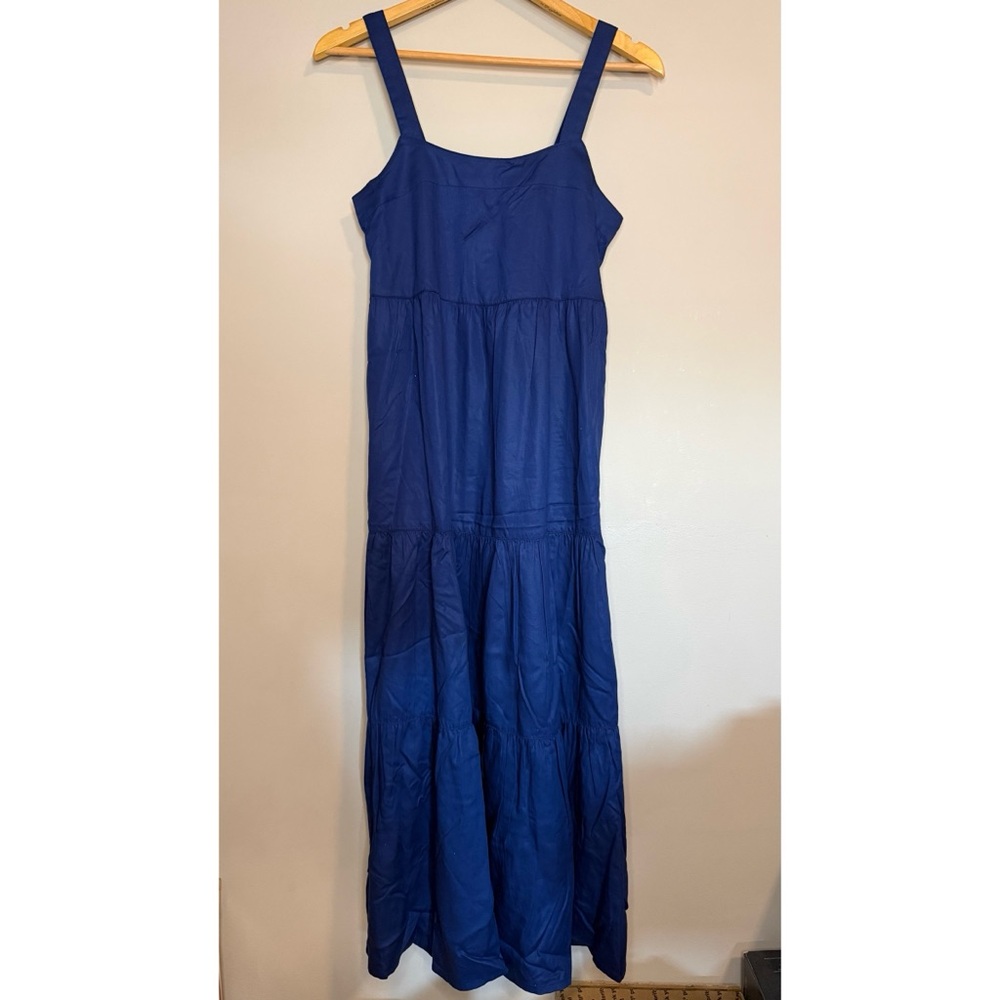 The Drop “Britt” Navy Tiered Maxi Dress XS